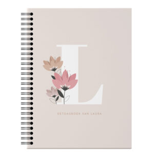 Ontwerp Je Eigen Afslankdagboek Flower Initial (1)