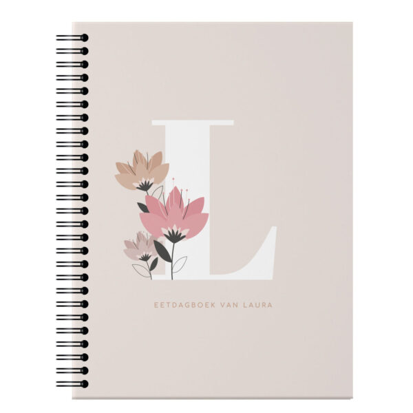 Ontwerp Je Eigen Afslankdagboek Flower Initial (1)