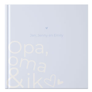 Ontwerp Je Eigen Opa, Oma & Ik Herinneringsboek With Words Blue (1)