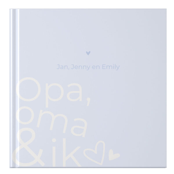 Ontwerp Je Eigen Opa, Oma & Ik Herinneringsboek With Words Blue (1)