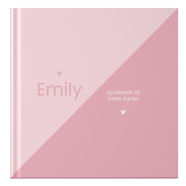Ontwerp Je Eigen Tante & Ik Herinneringsboek Modern Triangle Pink (1)