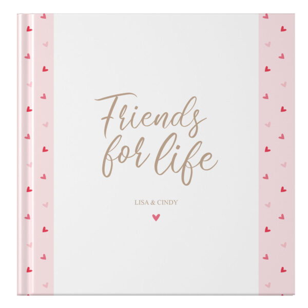 Ontwerp Je Eigen Vriendinnen Herinneringsboek Cheerful Hearts Pink (1)