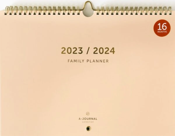 A Journal 16 Maanden Familieplanner 2023 2024 – Beige