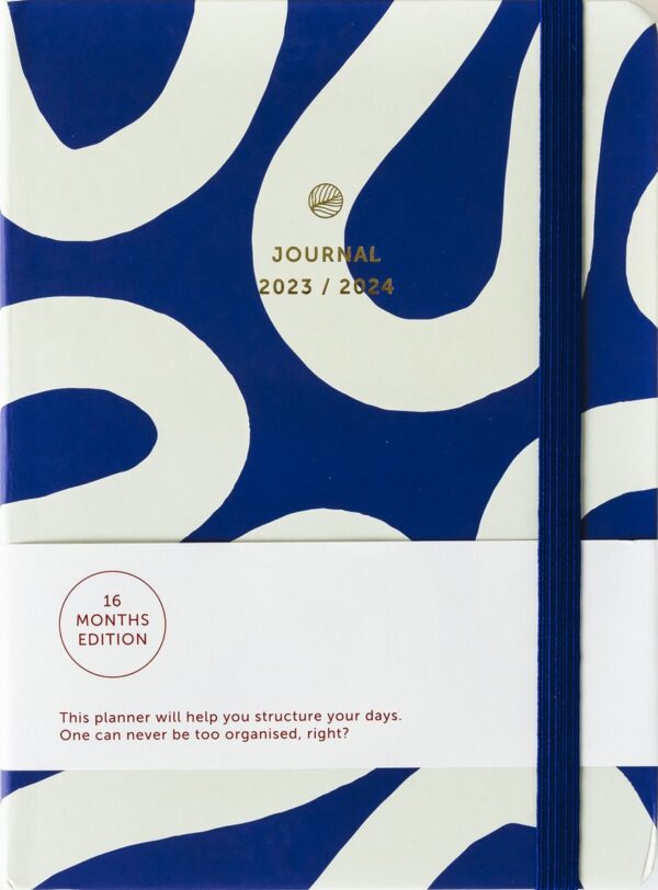 A Journal 16 Maanden Agenda 2023 2024 Flow Blue
