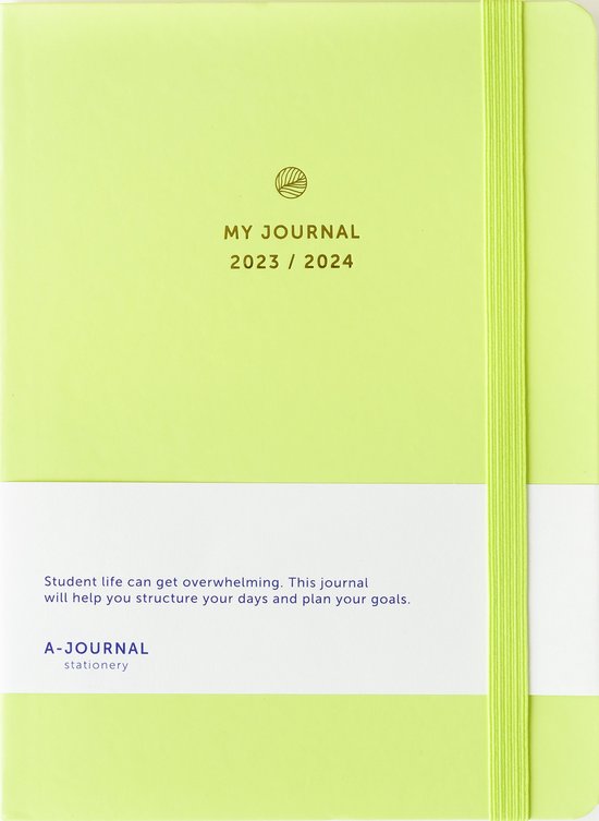 A Journal Schoolagenda 2023 2024 Lime Green