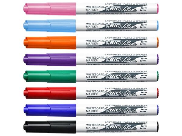 Bic Velleda Viltstift Whiteboard Rond 1.4 Mm 8 Kleuren 2