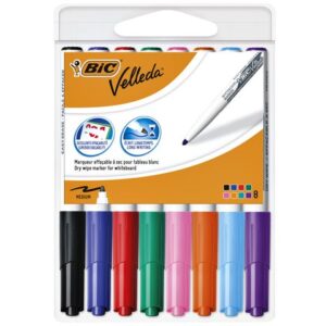 Bic Velleda Viltstift Whiteboard Rond 1.4 Mm 8 Kleuren