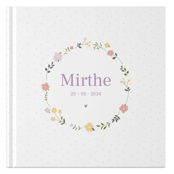 Ontwerp Je Eigen Babyboek Floral Wreath Dots (3)
