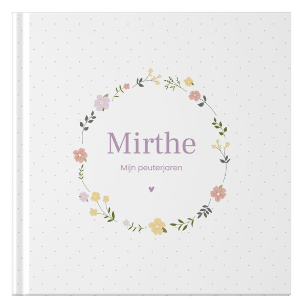 Ontwerp Je Eigen Opgroeiboek Floral Wreath Dots (3)