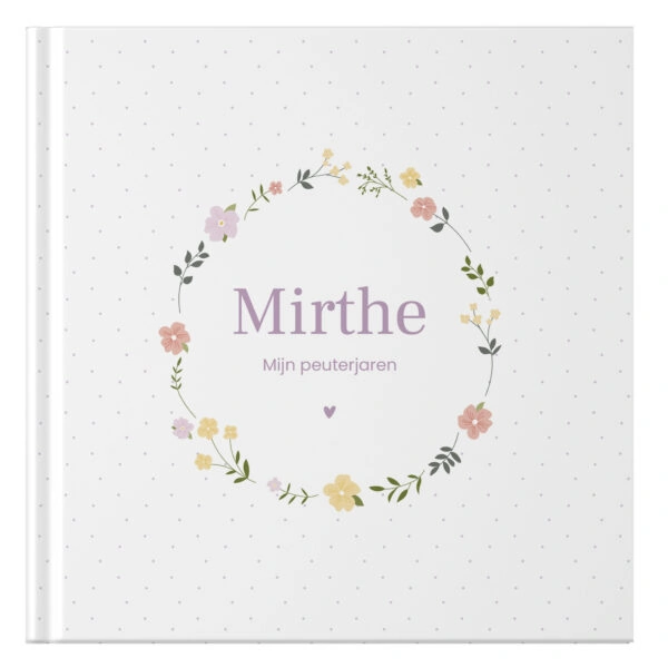 Ontwerp Je Eigen Opgroeiboek Floral Wreath Dots (3)