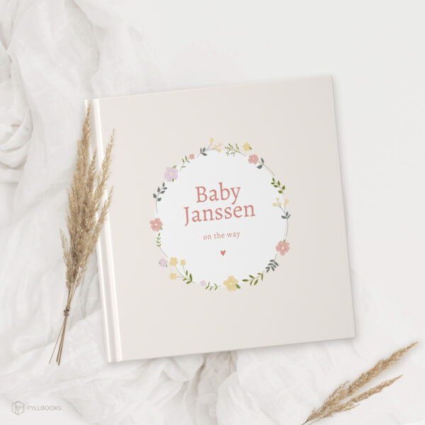 Ontwerp Je Eigen Zwangerschapsdagboek Floral Wreath (1)
