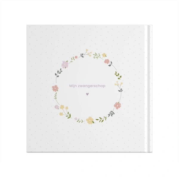 Ontwerp Je Eigen Zwangerschapsdagboek Floral Wreath Dots (3)