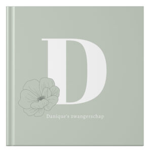 Ontwerp Je Eigen Zwangerschapsdagboek Initial With Flower (1)