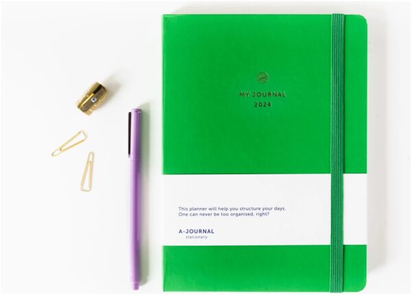My A Journal Jaaragenda 2024 Bright Green (2)
