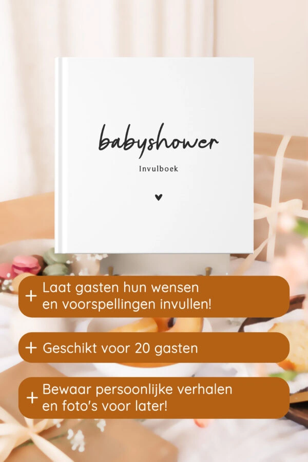 Babyshowerboek Zwartwit Af1 Productgericht