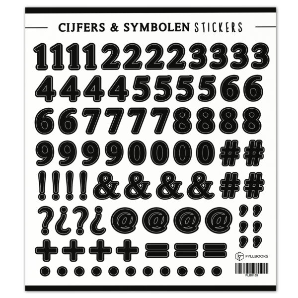 Fyllbooks Stickervel Cijfers En Symbolen