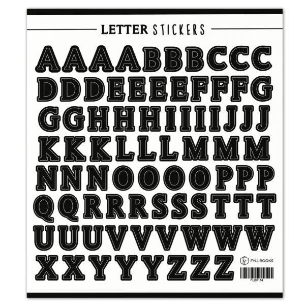 Fyllbooks Stickervel Letters