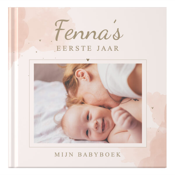 Ontwerp Je Eigen Babyboek Watercolour Picture Pink (1)