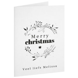 Ontwerp Je Eigen Kerstkaart Dubbel A6 Staand Christmas Wreath (2)