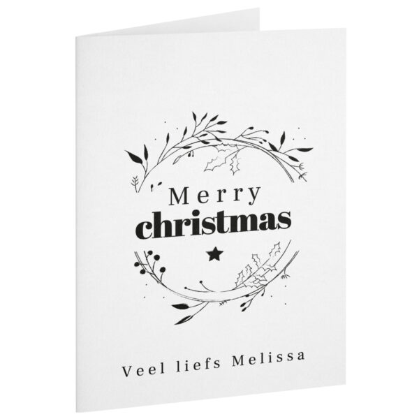 Ontwerp Je Eigen Kerstkaart Dubbel A6 Staand Christmas Wreath (2)