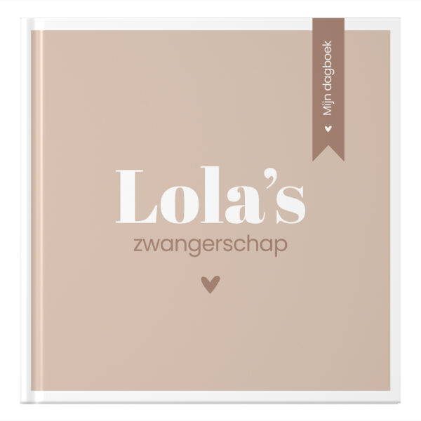 Ontwerp Je Eigen Zwangerschapsdagboek Ribbon Brown (1)