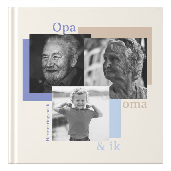 Ontwerp Je Eigen Opa, Oma & Ik Herinneringsboek Abstract Blocks (3)