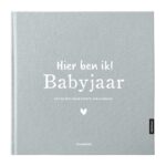 Pink Peach Mijn Babyjaar Invulboek Linnen Sky (1)