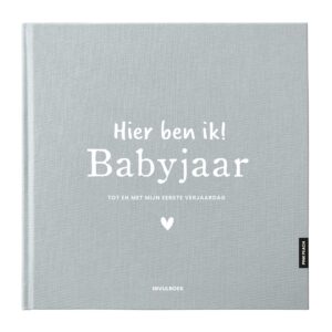 Pink Peach Mijn Babyjaar Invulboek Linnen Sky (1)