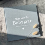 Pink Peach Mijn Babyjaar Invulboek Linnen Sky (5)