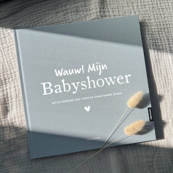 Pink Peach Mijn Babyshower Boek Linnen Sky (5)