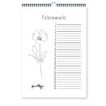 Binnenkant Kalender Bloemen Februari