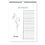 Binnenkant Kalender Bloemen Januari