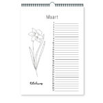 Binnenkant Kalender Bloemen Maart