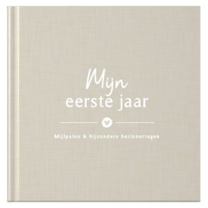 Fyllbooks Babyboek Mijn Eerste Jaar Linnen Beige (1)