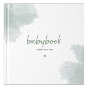 Fyllbooks Babyboek Mijn Eerste Jaar Watercolour Groen (1)