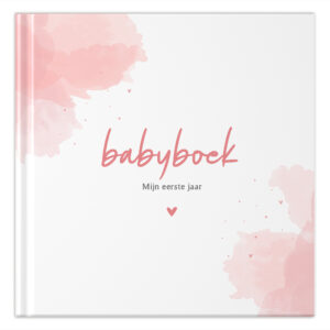 Fyllbooks Babyboek Mijn Eerste Jaar Watercolour Roze (1)