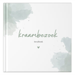 Fyllbooks Kraambezoekboek Watercolour Groen (1)