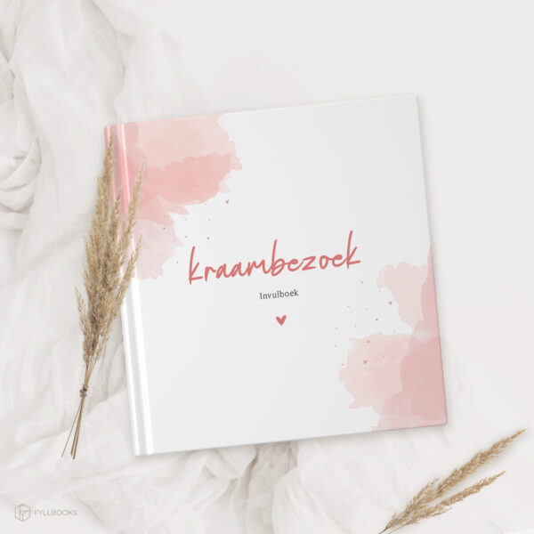 Fyllbooks Kraambezoekboek Watercolour Roze (2)