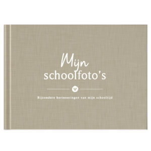 Fyllbooks Mijn Schoolfotoboek Linnen Taupe (1)
