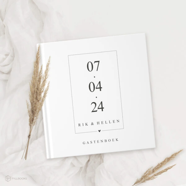 Ontwerp Je Eigen Gastenboek Bruiloft Modern Date (1)