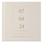 Ontwerp Je Eigen Gastenboek Bruiloft Modern Date Beige (3)
