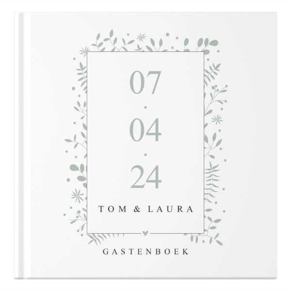 Ontwerp Je Eigen Gastenboek Bruiloft Modern Date Nature (3)