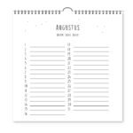 Verjaardagskalender Vierkant Krúskes Augustus