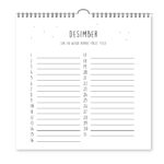 Verjaardagskalender Vierkant Krúskes Desimber