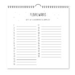 Verjaardagskalender Vierkant Krúskes Febrewaris