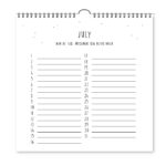 Verjaardagskalender Vierkant Krúskes July