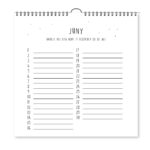 Verjaardagskalender Vierkant Krúskes Juny