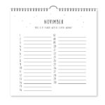 Verjaardagskalender Vierkant Krúskes Novimber