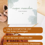 Zwangerschapsdagboek Watercolour Groen Productgericht