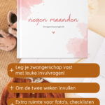 Zwangerschapsdagboek Watercolour Roze Productgericht